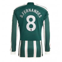 Camisa de Futebol Manchester United Bruno Fernandes #8 Equipamento Secundário 2023-24 Manga Comprida